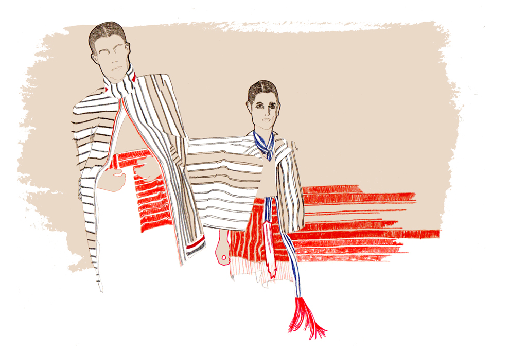 Thom Browne Illustration by Holly Monger