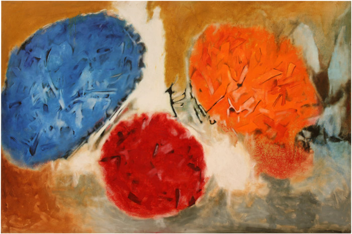Aubrey Williams, Shostakovich 10th Symphony, Opus 93, 1981, oil on canvas, 163 x 245 cm