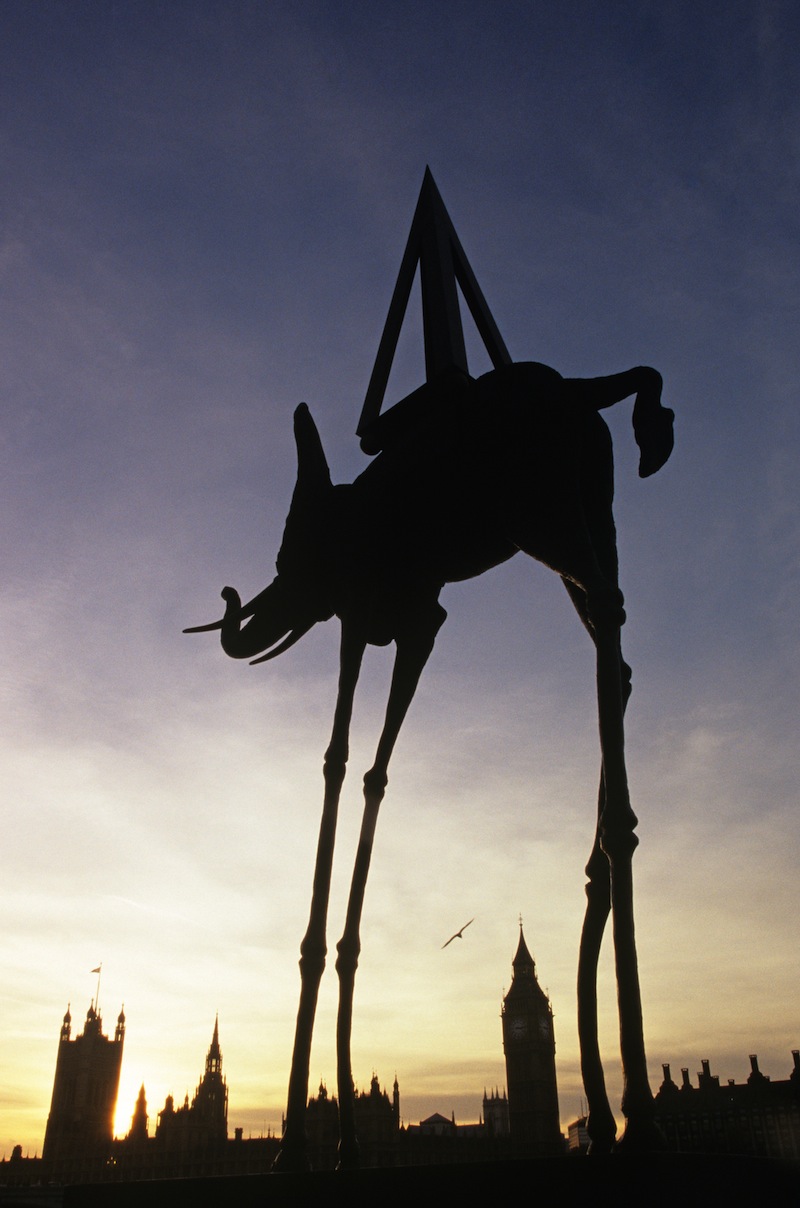 Dali space elephant sculpture in London