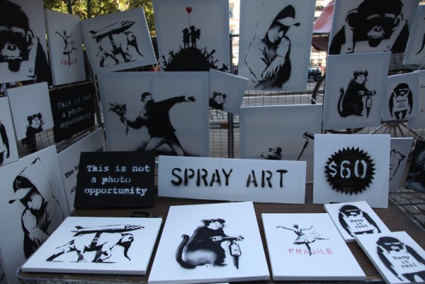 Banksy- Pop-up stall in Central Park