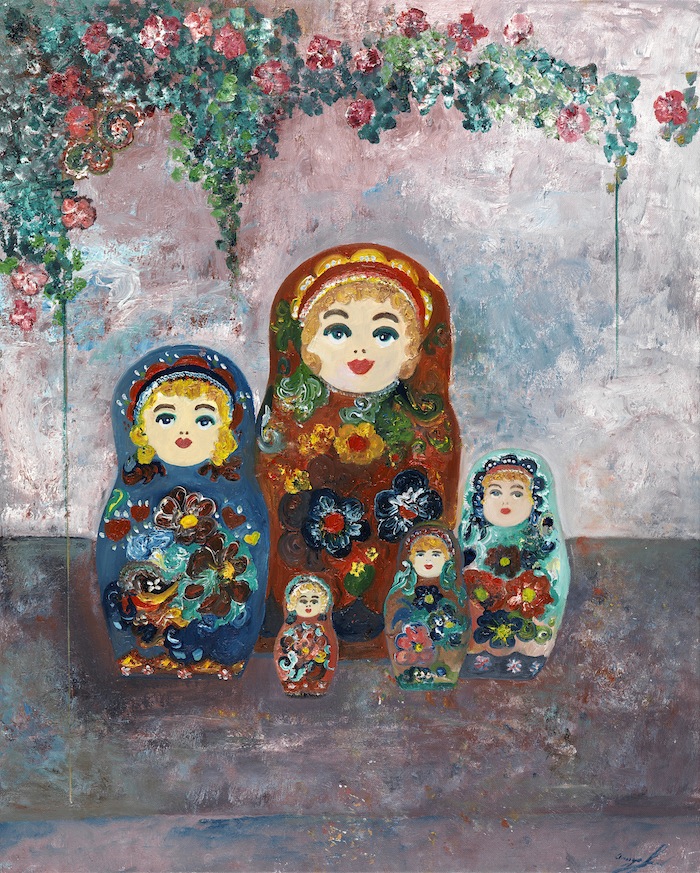 Matryoshki oil on canvas 71 x 61 cm