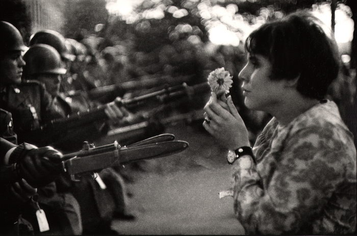 Young Girl Holding Flower, Demonstration Against the War in Vietnam, Washington 1967 © Marc Riboud  Magnum Photos