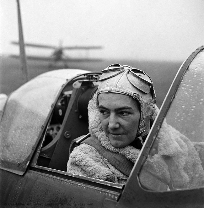 web Anna Leska, Air Transport Auxilliary, Polish pilot flying a spitfire, England 1942 by Lee Miller (4327-45)