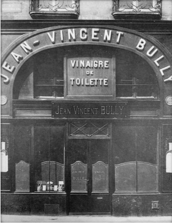 Black and white photo of the Buly Store