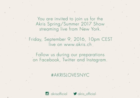 Akris LIVE and ALIVE from NYC Fashion Week